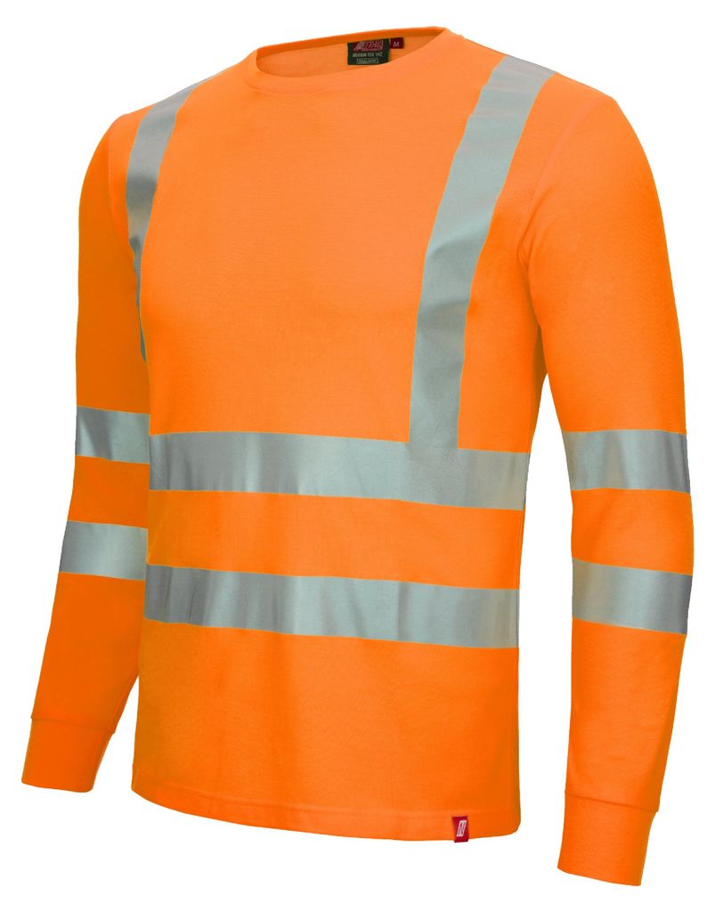 NITRAS Langarm Warnschutzshirt Gr. 4XL orange