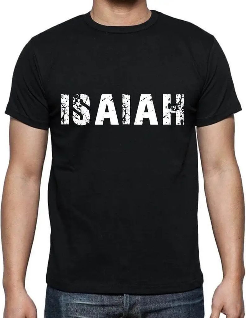 Herren Grafik T-Shirt Isaiah Öko-Verantwortlich Vintage Jahrgang Kurzarm Lustige Druck Geburtstag Geschenk Mann