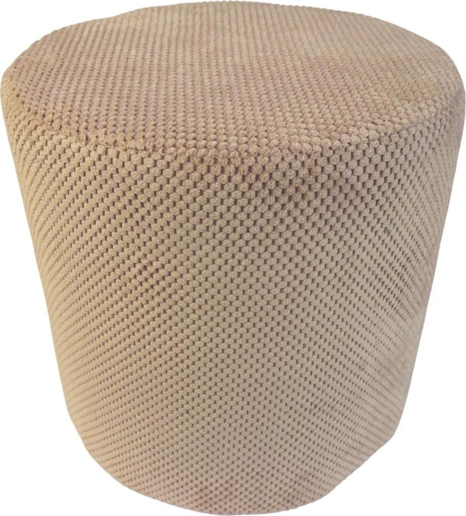 Samt-Hocker ZEFIR DOT 40x40 cm rund – stilvoller Sitzhocker oder Fußhocker fürs Wohnzimmer – Altrosa