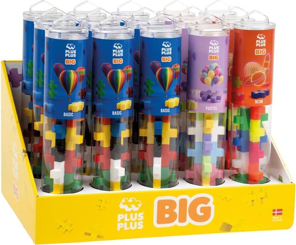 Plus plus plus-plus großer klassischer Farbmix: 15-teiliges Tubendisplay (7302)