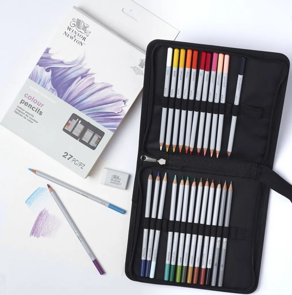Crayons de Couleur sans Casse avec Étui de Rangement et Gomme de Précision - 3