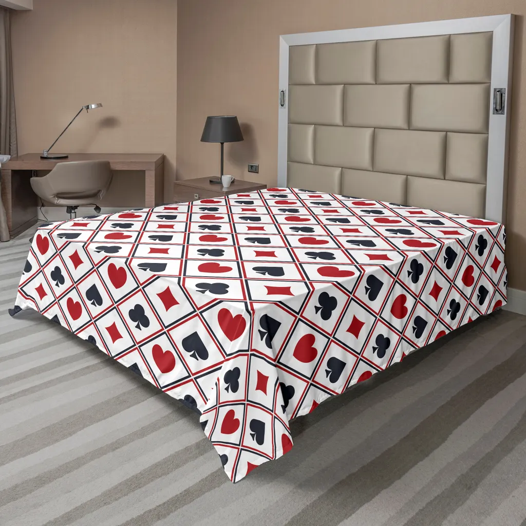 Drap de lit Casino en tissu doux pour grand lit double, 260x228cm