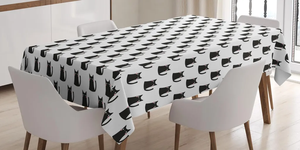 Tovaglia Gatti Antimacchia Lavabile 140x200cm ABAKUHAUS Grigio Rosa