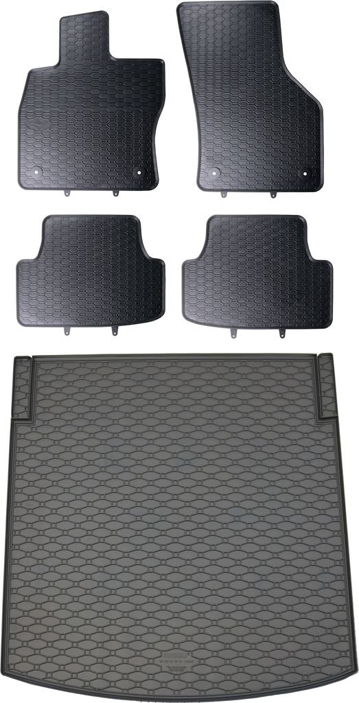 Gummi Fußmatten + Kofferraumwanne Set für Seat Leon 4 ST, Bj. 2020-
