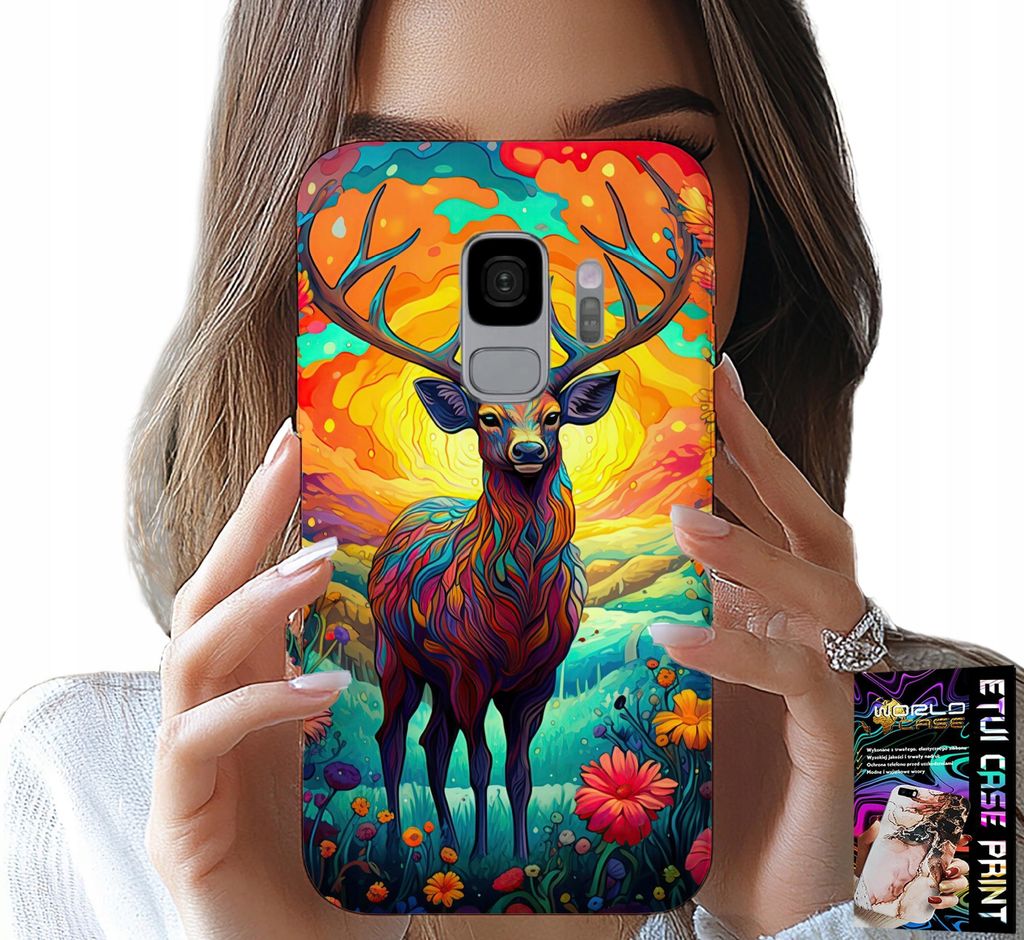 Etui Für Samsung Galaxy S9 - Bunte Designs Hirsche Elche Waldtiere