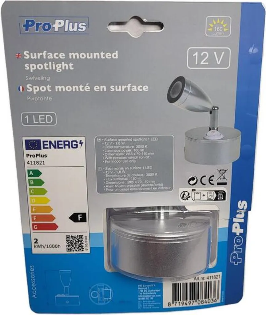 Éclairage LED 12V pour bateau et van aménagé spot orientable 160lm Ø65 - 7
