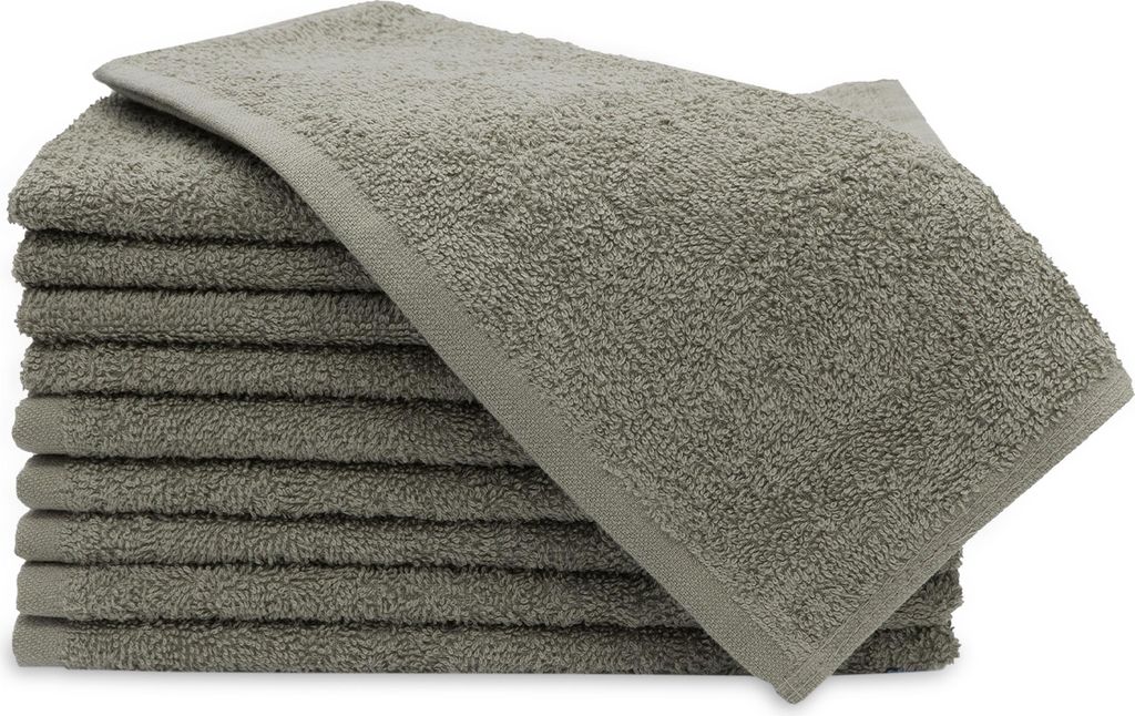 Gästehandtücher 10er Set, Baumwolle, 30x50 cm, taupe