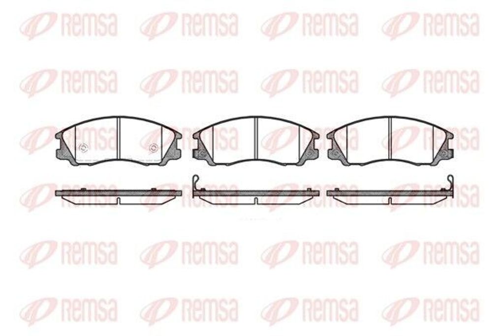 REMSA Bremsbeläge Satz Vorne Bremsklötze für HYUNDAI TERRACAN (HP) 0771.32