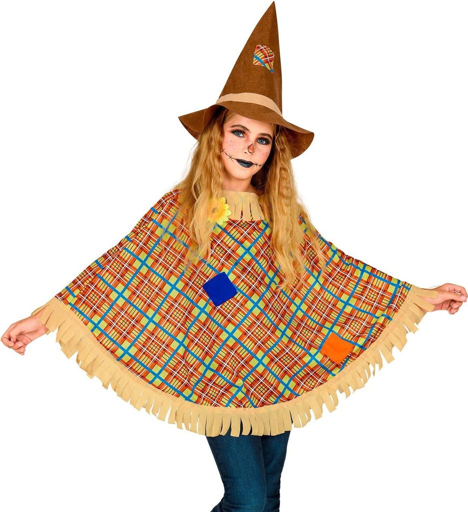 Vogelscheuche Poncho für Kinder