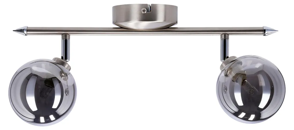 Plafonnier Design Rodia Métal Gris 2 Lampes pour Ambiance Tamisée
