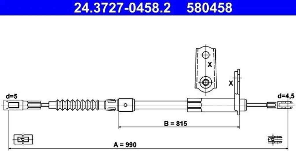 Câble de frein ATE 2204201285 haute résistance pour Mercedes CL C215
