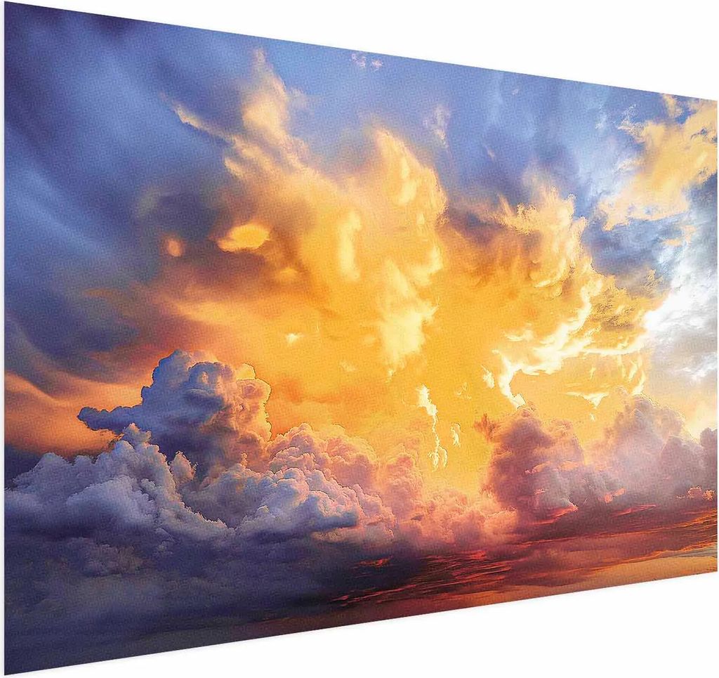 Posterpapier Poster - Beautiful Sunset - clouds in warm shades 90x60 cm Muster b-H-10021-ao-a