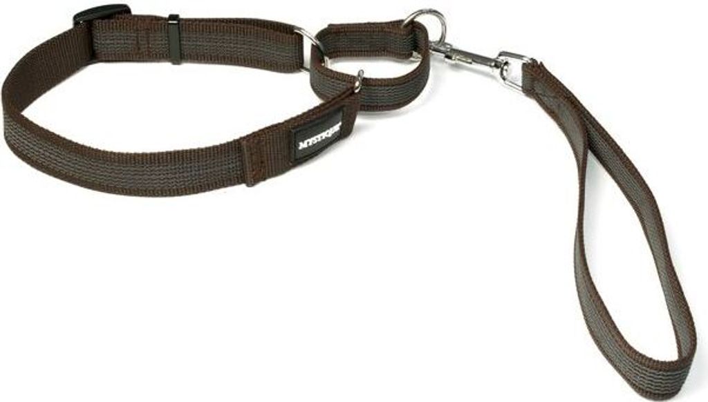 Mystique Gummierte Agility Leine 30mm braun 40-60cm