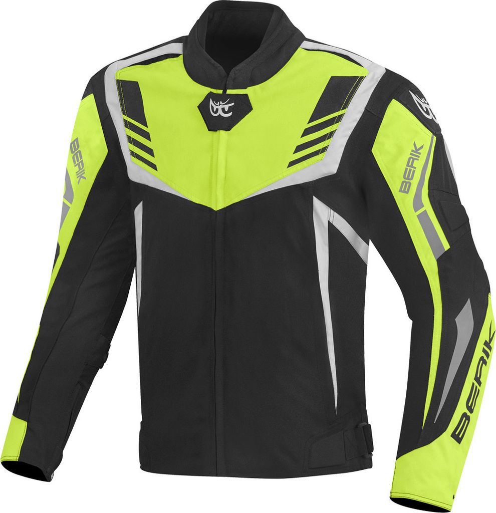 Berik Toronto Motorrad Texiljacke, schwarz/weiß/gelb, 54
