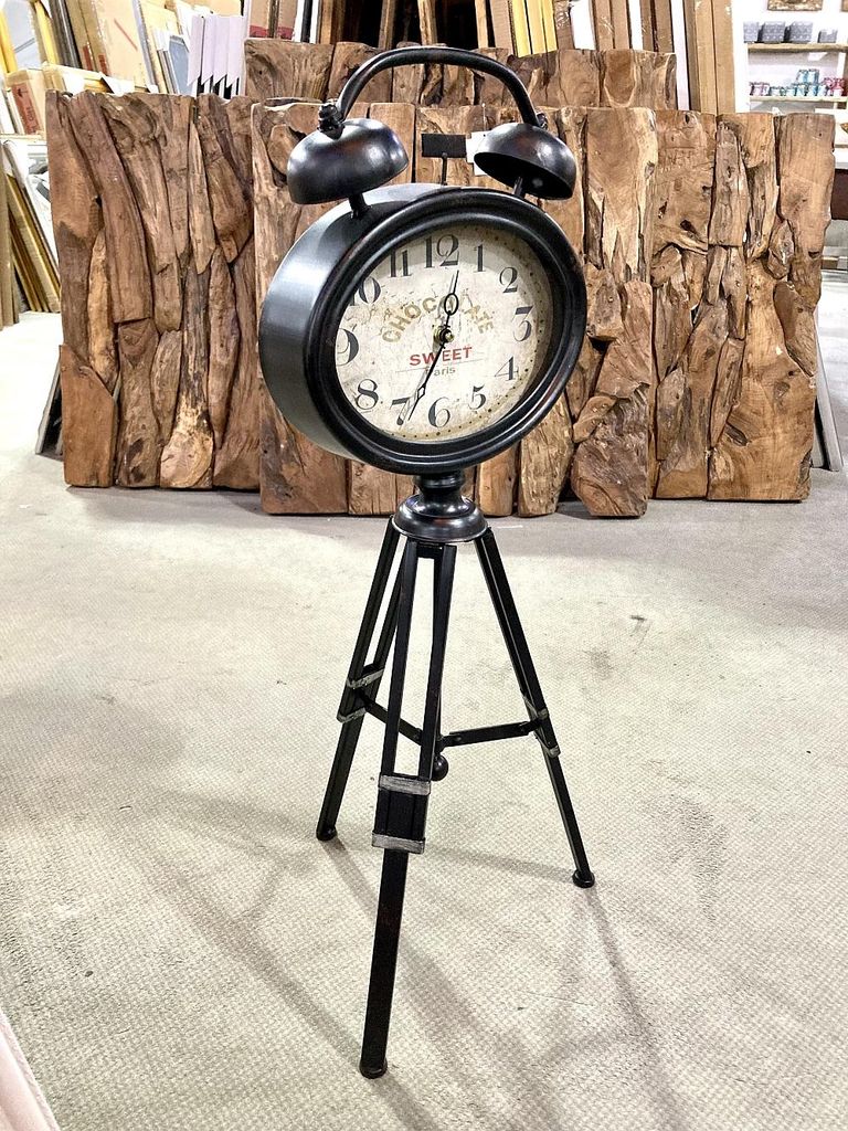 Standuhr Paris im Vintage Antik Design aus Metall, 30x77x30 Produktbild 