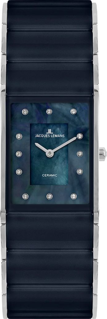 Jacques Lemans 1-1940H Dublin Keramik Damenuhr 24 x 28 mm