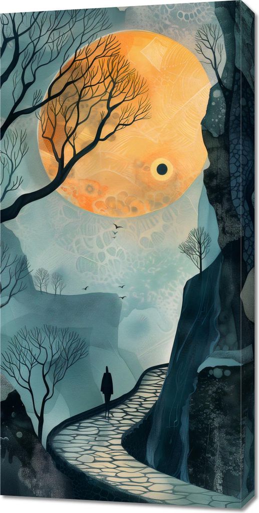 Bild 50x100cm Geheimnis des Weges ohne Ziel