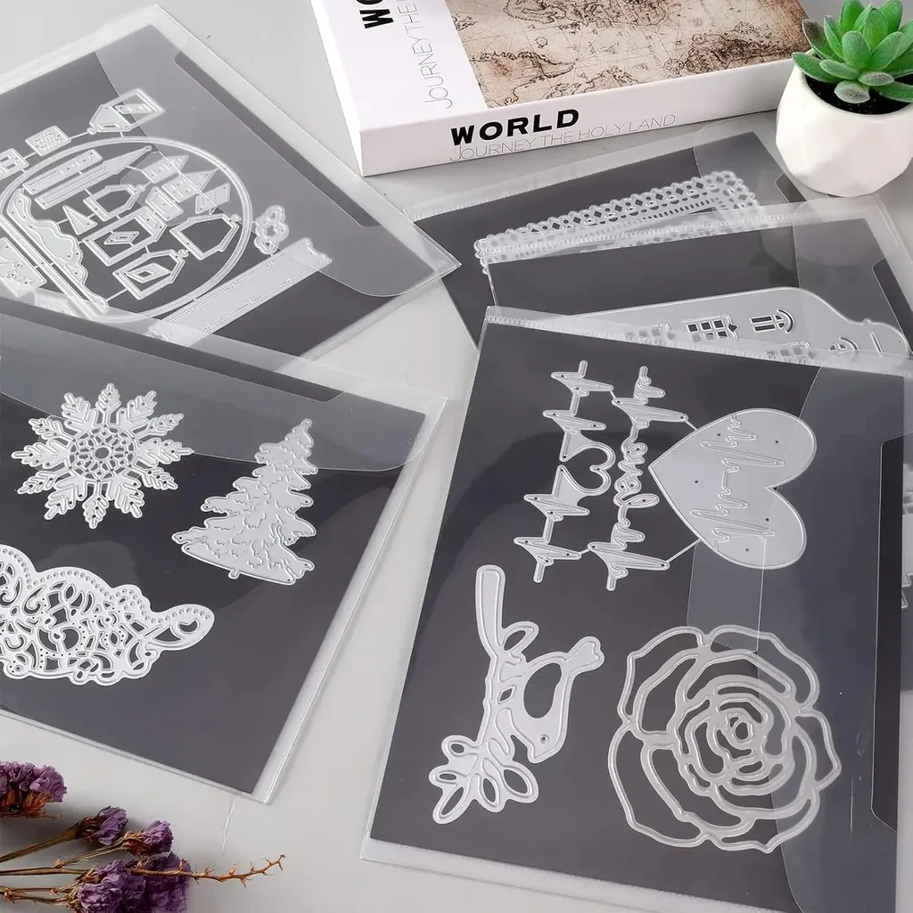 Set 60 Adesivi Scrapbooking Vintage – Finestre Traforate Con Fiori – Carta Per Decorazioni Fai Da Te - 2