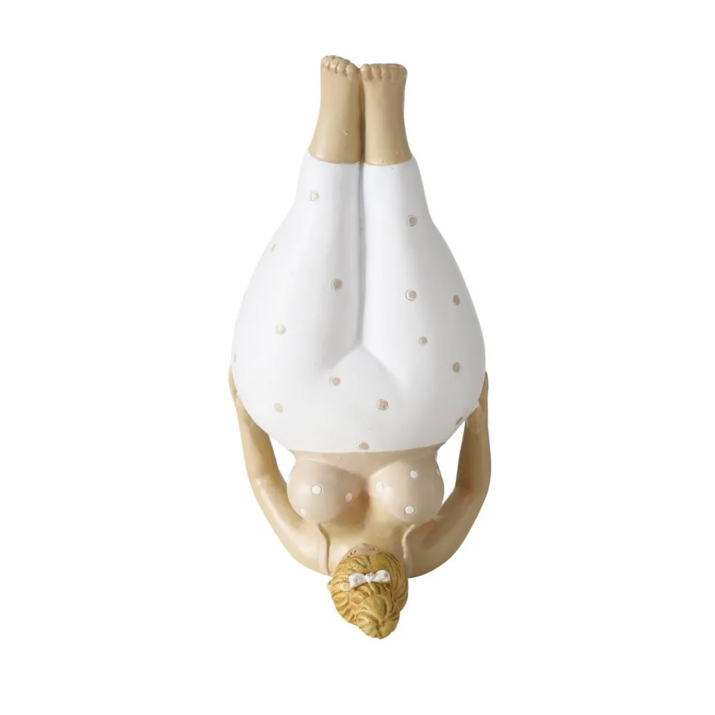 Idée Cadeau Zen : Statuette Yoga Femme en Porcelaine 22 cm Anti-Stress