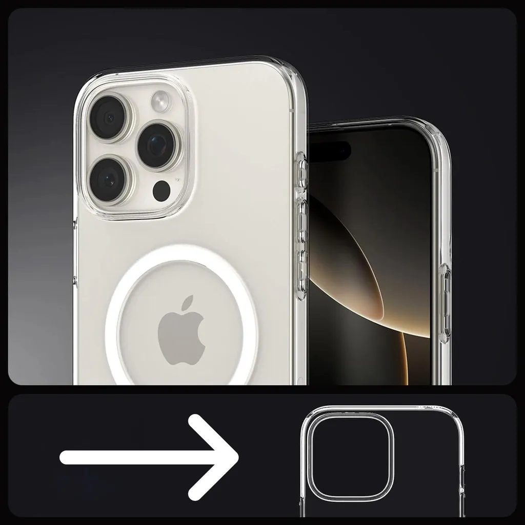 Housse MagSafe iPhone 16 Pro Max Spigen Crystal pour Charge Induction