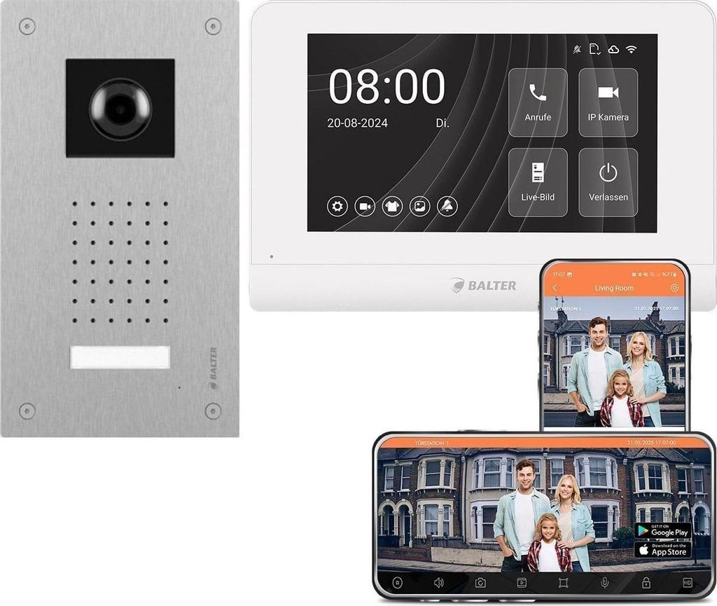 BALTER ENTRI L Unterputz Video Türsprechanlage mit Full HD Produktbild 