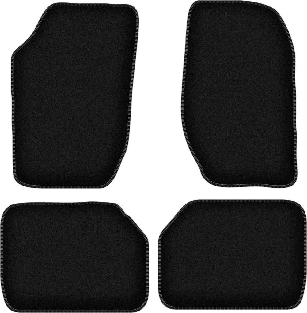 Wielganizator Velours-Autoteppiche – passend für Saab 900 I (0, Bj. 1978-1993) – schwarz, passgenau, mit Befestigungen set 4 Stk.