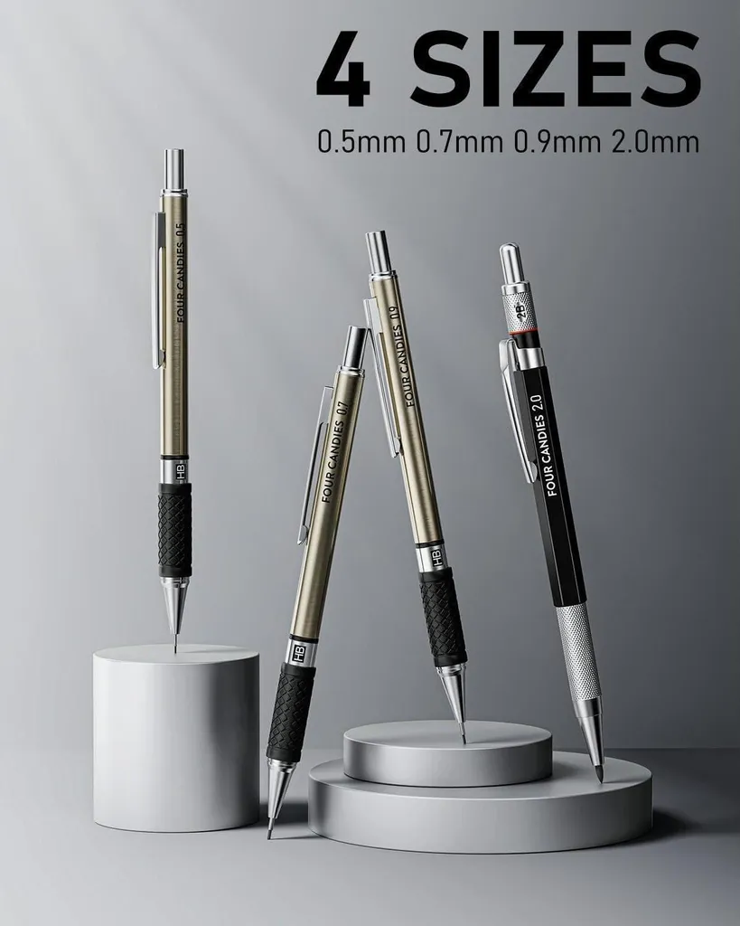 Pochette de Dessin Technique : Porte-mines Métal et Recharges Graphite - 6
