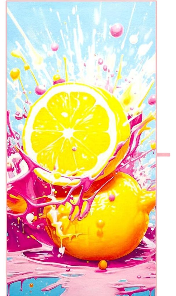 Schnelltrocknendes Strandtuch Sandfrei Früchte Großformat 180 x 90 cm