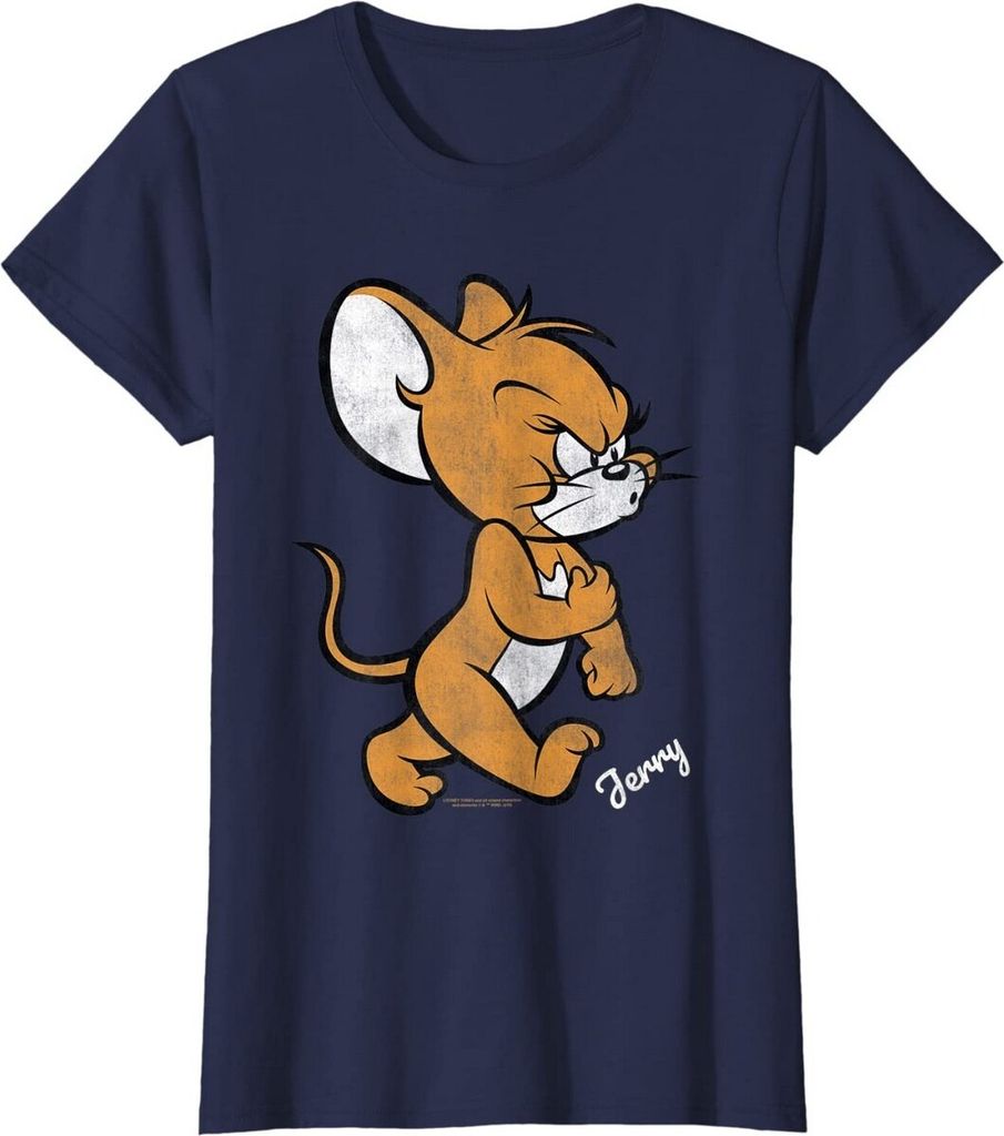 Tom and Jerry - "Angry Mouse" T-Shirt für Damen BI765 (XXL) (Marineblau)