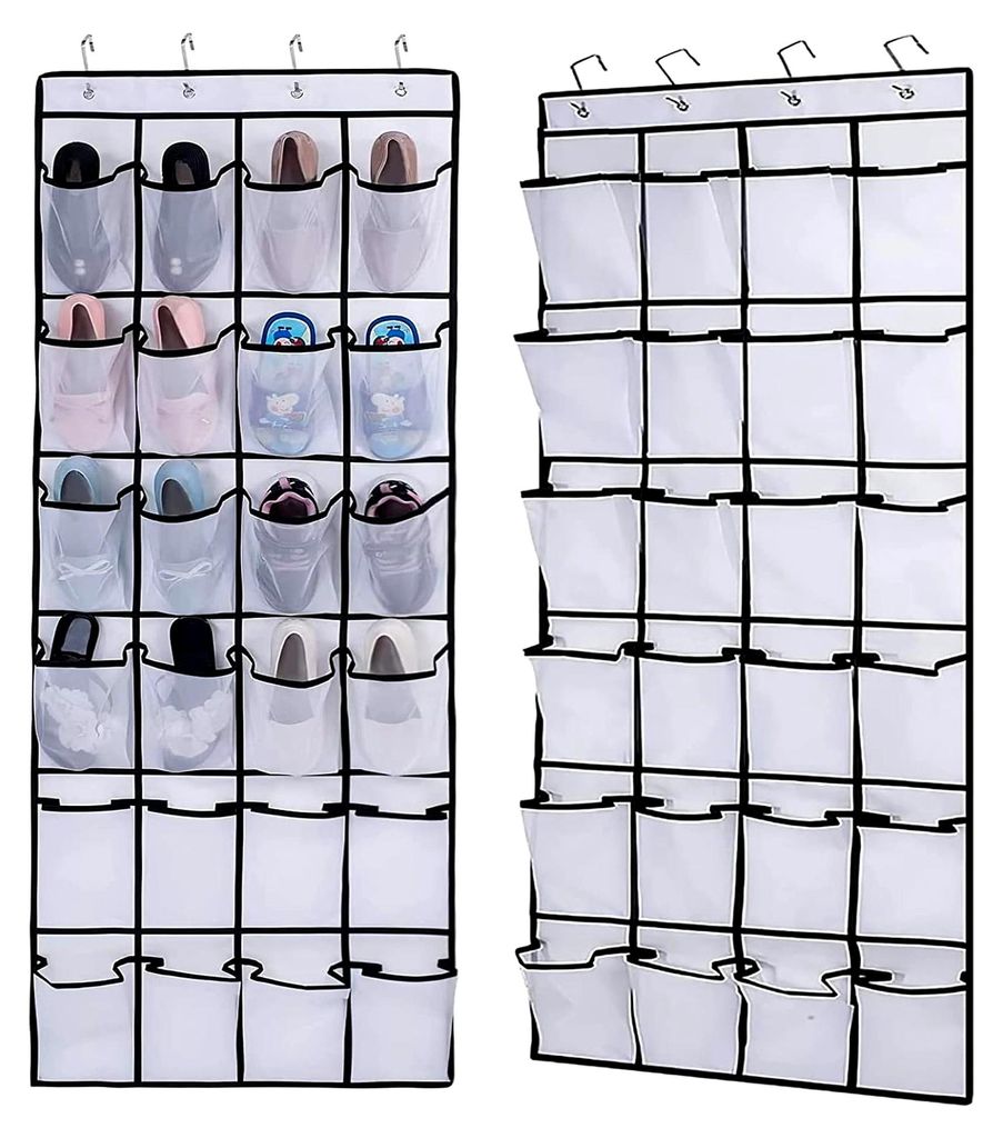 Hängend Aufbewahrungstasche,tück Hängender Schuh-Organizer über der Tür, Hängeorganizer Schuhregal zur Schuh-aufbewahrung, Hängeregal mit 24...