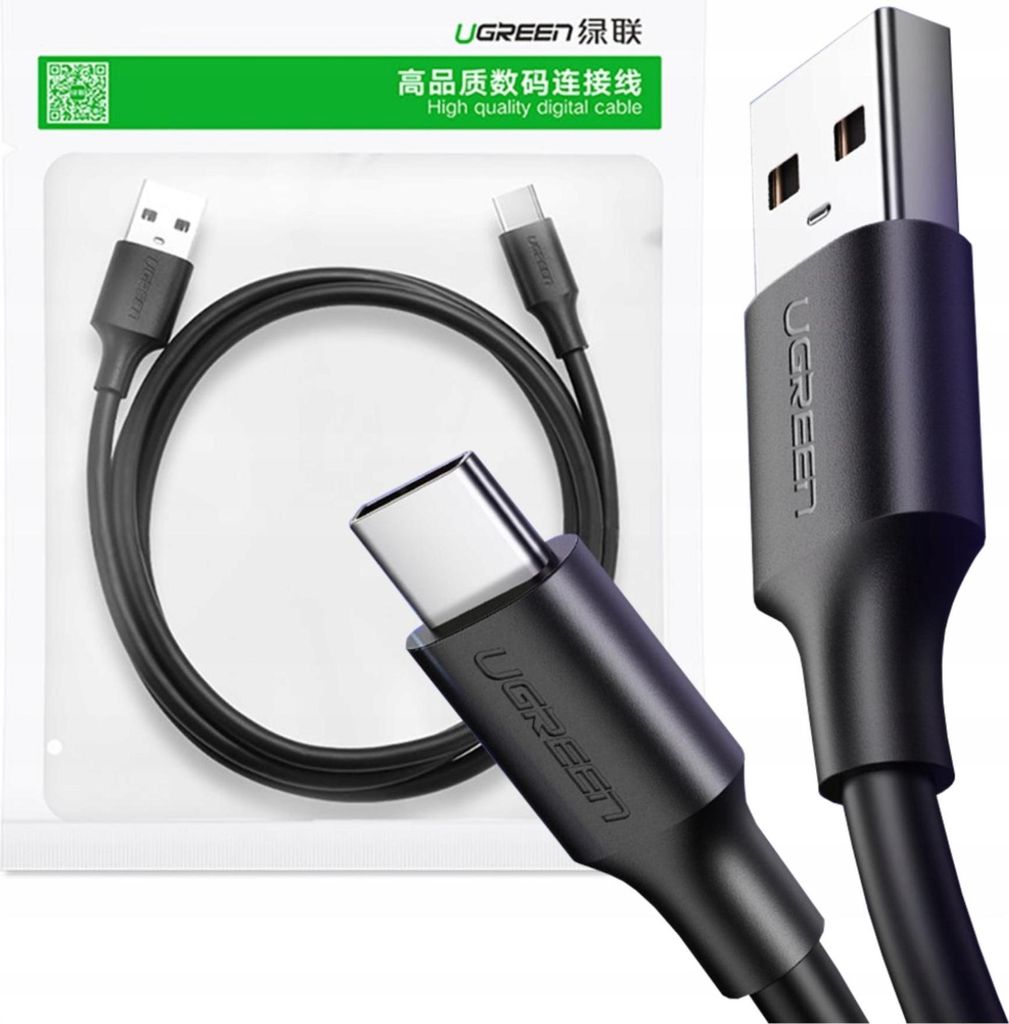 Cavo Usb Do Usb-C Ugreen Us287 0,25M (Czarny) Immagine del prodotto 