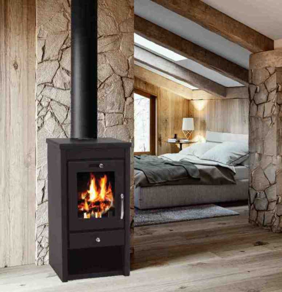 Kaminofen 7kW Holzofen Kachelofen Werkstattofen Heizofen Produktbild 