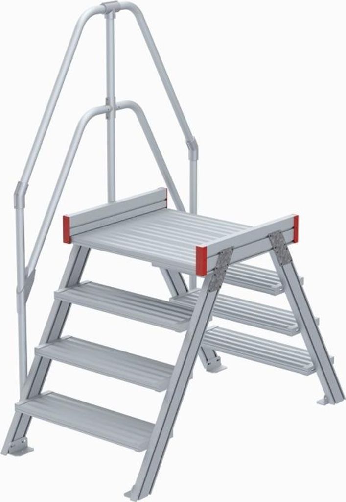 Euroline 512 Überstieg 60° 1000mm Stufenbreite 2x4 Stufen Alu gerieft