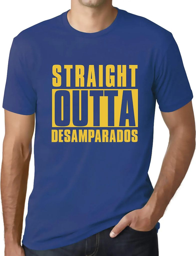 Herren Grafik T-Shirt Straight Outta Desamparados Öko-Verantwortlich Vintage Jahrgang Kurzarm Lustige Druck Geburtstag Geschenk Mann
