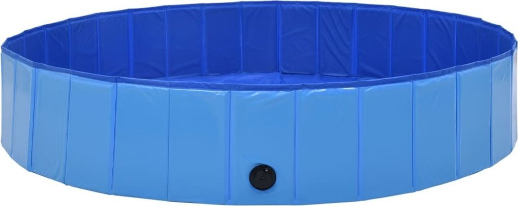 vidaXL Składany basen dla psa Niebieski 160 x 30 cm PVC Zdjęcie produktu 