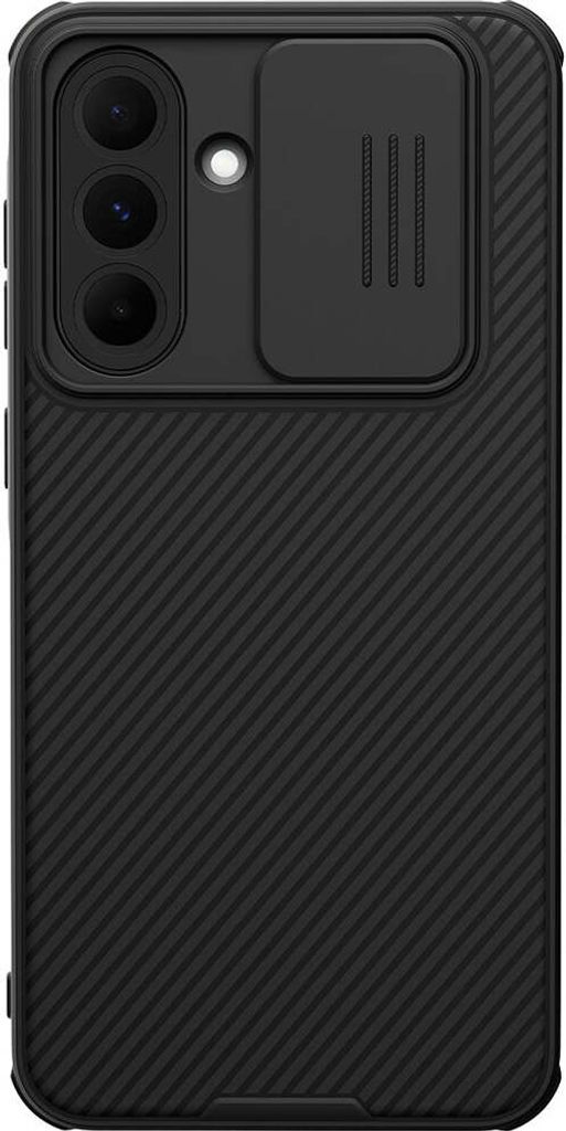 A black phone case with a camera cover.