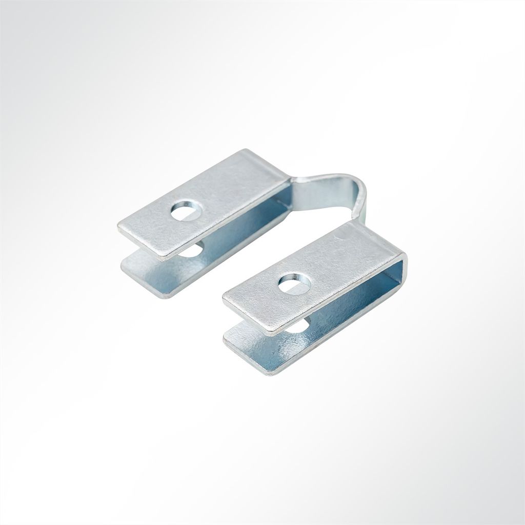 LYSEL Zwei-Loch Ringhalter Ringklaue mit zwei Nietlöchern Zeltring verzinkt