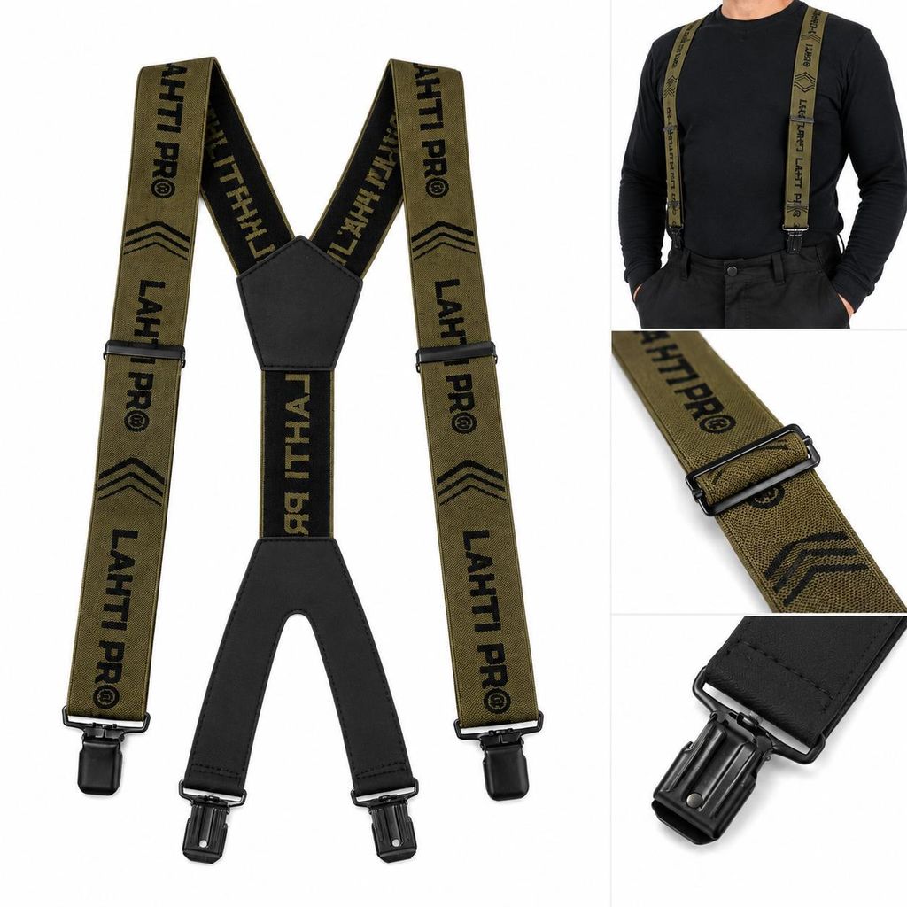 Hosenträger Stark Elastisch Metall Clip 9021200L KHAKI Produktbild 