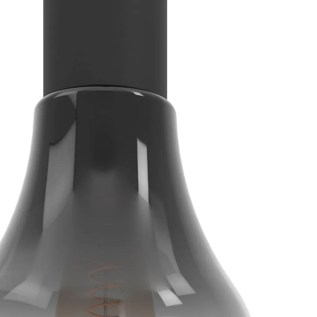 Eglo CHASELY 43129: Lampada Sospensione Vintage Vetro Fumè e Acciaio - 5