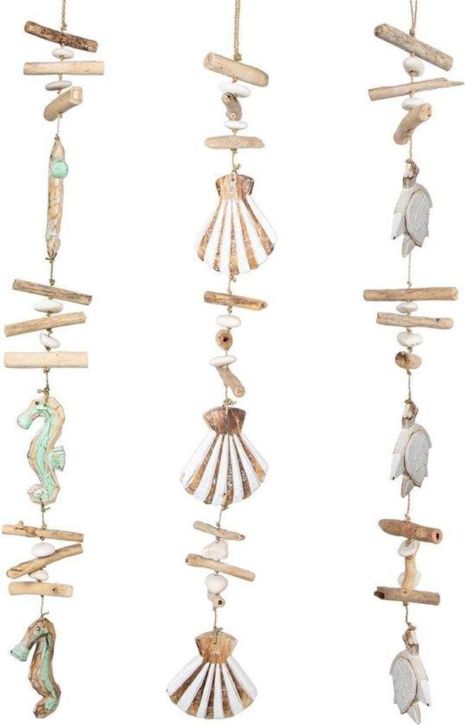 Mediterrane Holzschlitten in Turquois - 100 cm Länge