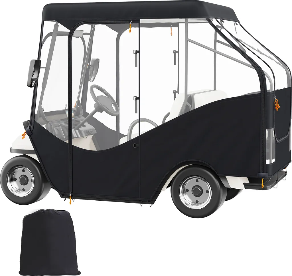 Housse Hivernage Voiturette de Golf 4 Places Anti-UV et Anti-Poussière