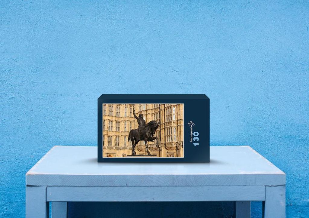 hansepuzzle 54907 - London Puzzle, 130 Teile, Hintergründe, 28,7 x 20,0cm mit hochwertiger Aufbewahrung, Kartonbox und wiederverschließbarem Beutel