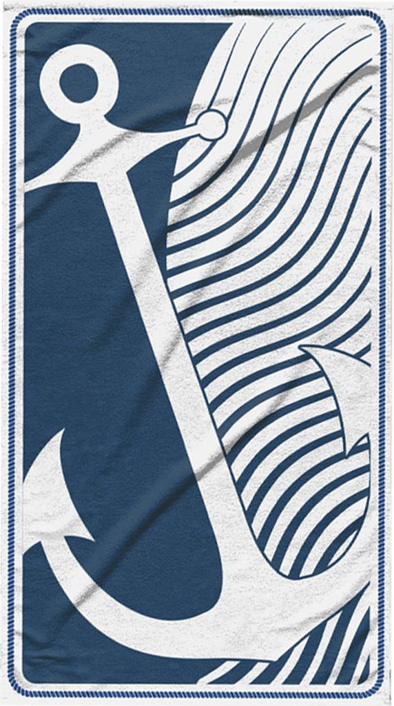 Strandtuch Anker 100x180 cm