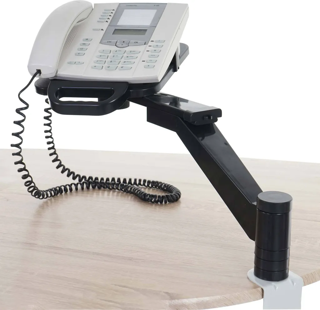 Support de table pour smartphone T555 noir : Idéal pour appels vidéo et Télétravail