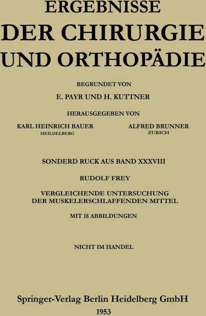 V. Vergleichende Untersuchung der muskelerschlaffenden Mittel