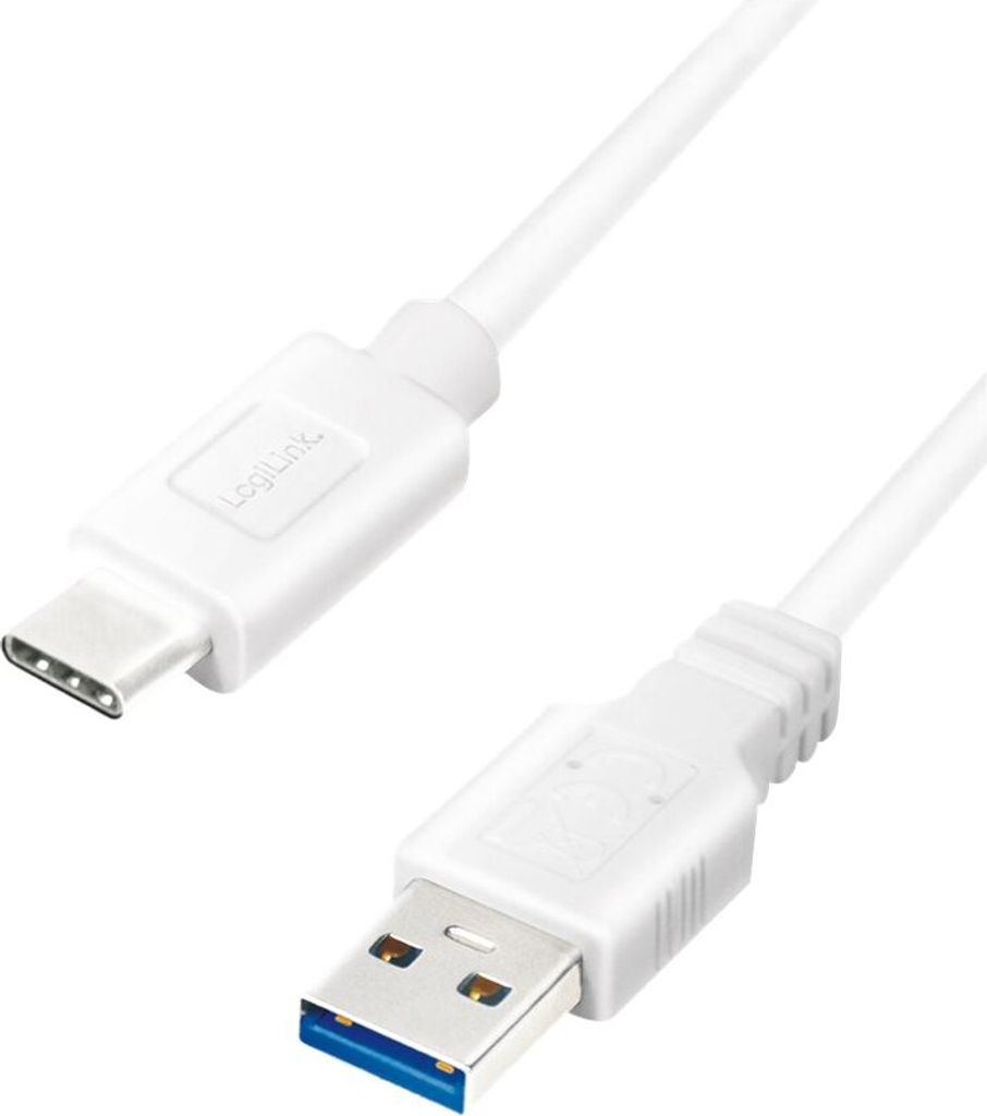LogiLink USB 3.2 Kabel USB-A - USB-C Stecker 3,0 m weiß