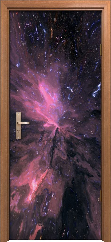 Türposter 80x200 cm Türaufkleber Türtapete Türfolie Klebefolie Kunst Abstrakte violette Aquarellfarbe