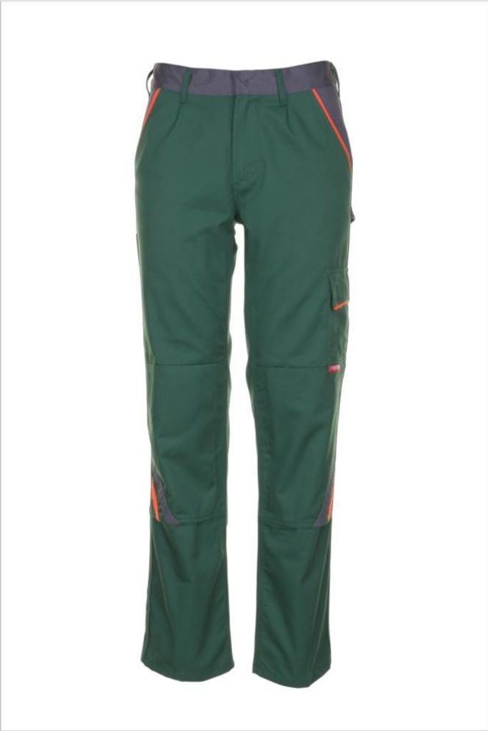Planam Bundhose Visline, Gr. 110 grün/orange/schiefer