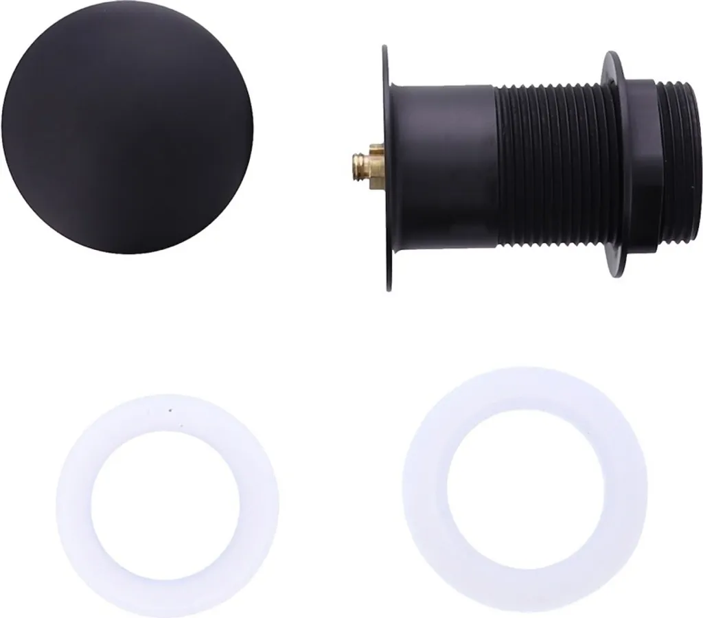 Vidage de lavabo noir mat inoxydable robuste installation facile 1 1/4