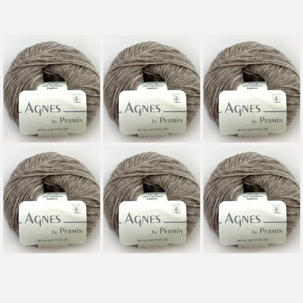 Fil Luxe Agnes by Permin 01 Beige - Yak Cachemire Mérinos Chainette 6x25g